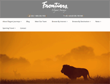 Tablet Screenshot of frontiersej.com